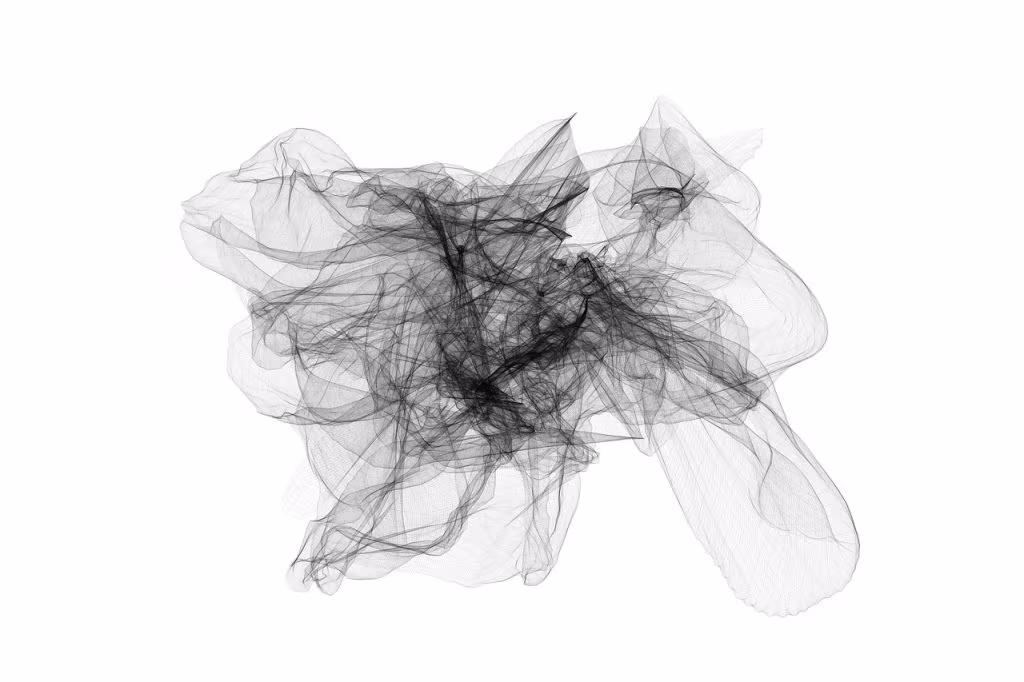 Dibujo de una maraña de líneas negras que recuerda a una red neuronal, sobre psicodélicos en adolescentes